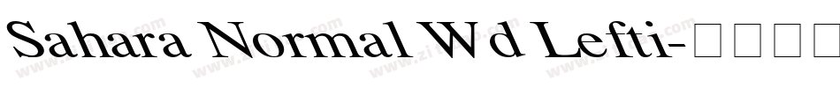 Sahara Normal Wd Lefti字体转换